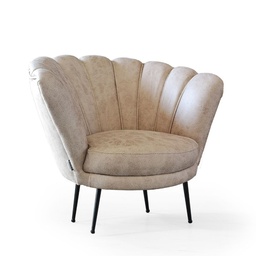 [97631] Poltrona a conchiglia Orel in nabuk beige