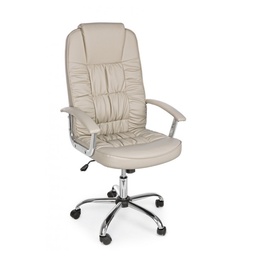 [S-B5710205] Poltrona da ufficio in ecopelle Dehli tortora - Misure: 51x59x115/125 cm