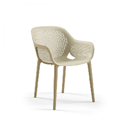 [S-FZ96781] Poltrona design Atra caffè beige