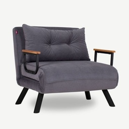 [96334] Poltrona letto pieghevole Sando in tessuto grigio  60 x78xh.78 cm