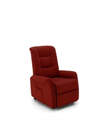 [S-RE/002/PR] Poltrona relax a 1 motore in similpelle bordeaux, 90x75x107cm con struttura in legno massello e meccanismo in metallo