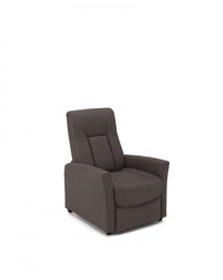 [S-RE/001/MGS] Poltrona relax manuale in microfibra, grigio scuro, con struttura in legno massello e meccanismo in metallo, 89x71x95cm