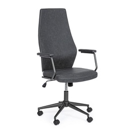 [S-B0710648] Poltrona ufficio schienale alto similpelle nero Jamie - Design ergonomico e regolabile in altezza