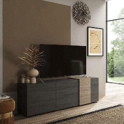[98871] Porta TV Sabry 3 ante titanio rovere Kadiz