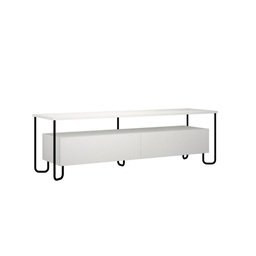 [S-FZ96894] Porta Tv bianco due ante  150x42x45h cm