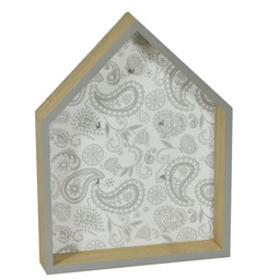 [S-V5913070000] Portachiavi legno stilla grigio casetta5p cm22,5x29,5x4,5