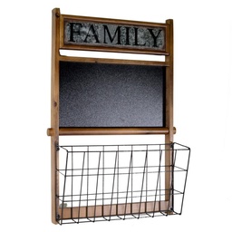 [S-V5917730000] Portalettere in legno 1 posto con lavagna family cm45x14,5h66,5