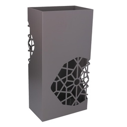[S-V3505170000] Portaombrelli metallo grigio rettangolare 25x15 cm, altezza 50 cm