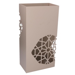 [S-V3505180000] Portaombrelli rettangolare in metallo tortora cm25x15h50