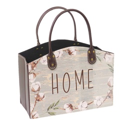 [S-V3471290000] Portariviste grigio in ecopelle per la casa rettangolare cm33,5x15,5h25,5