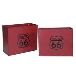 [S-V6442200000] Portariviste metallo rosso Bristol 1-2 cm34,5x15,5h28