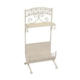 [S-V6448040000] Portariviste in metallo bianco cm31x42h85