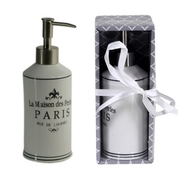 [S-V6214720000] Portasapone Liquido Ceramica Paris Bianco 7,5x20,3 cm