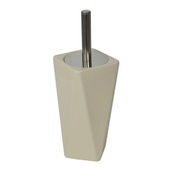 [S-V6213970000] Portascopino Geometrico in Ceramica Bianco 10,55x10,5h22/32