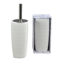 [S-V6214800000] Portascopino Ceramica Bianco Quadretti Quadro 10x10 cm