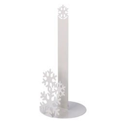 [S-V5925810000] Portascottex metallo fiocco neve biancotondo ø15x33 cm