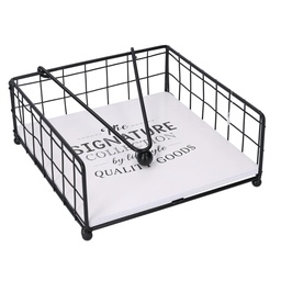 [S-V5961070000] Portatovaglioli in legno bianco quadrato 19x19x7 cm