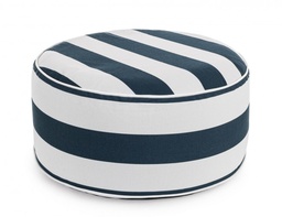 [S-B0806759] Pouf Righe Gonfiabile Bianco-Blu