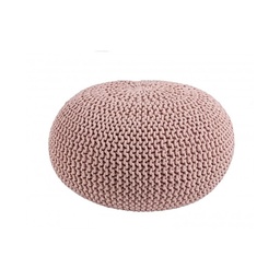 [S-B0720736] Pouf intrecciato rosa arredare design 80x35 cm
