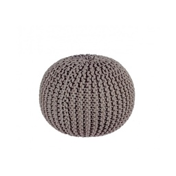 [S-B0720170] Pouf moderno intrecciato grigio scuro 50x35 cm