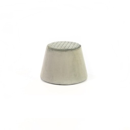 [S-CO/079/GR] Pouf in velluto con struttura in metallo, grigio, 46,5 x 46,5 x 33