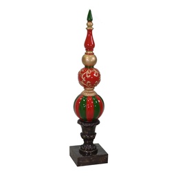 [S-V6150910000] Puntale in Resina Rosso 26x26x125 cm