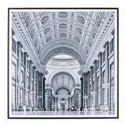 [S-B0240679] Quadro con cornice stile classico 90x90 cm
