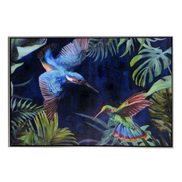 [S-V4613810000] Quadro dipinto colibri' cm92x62x4,5