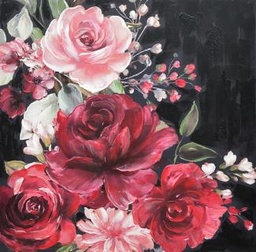 [S-V4616440000] Quadro Legno Rosso 100x100x3 cm