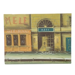 [S-V9205360000] Quadro Legno Tela Paesaggio Urbano 30x2x40 cm