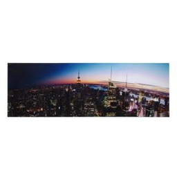[S-V0216720000] Quadro stampa citta' notturna 45x140 cm