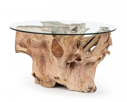 [S-B0680515] ROSALIND COFFEE TABLE W-GLASS