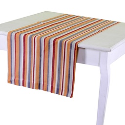 [S-V7912370000] Tovaglia Runner Stripe Bordeaux Tinto in Filo 50x150 cm