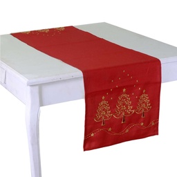 [S-V6328460000] Tovaglia rossa in tessuto stile 15 cm40x140