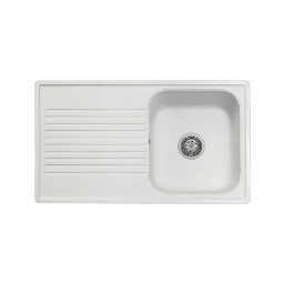 [98435] Samet Lavello 86x50 Granitovero861vbip reversibile 1 vasca gocciolatoio bianco