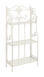 [S-B0740358] Scaffale Pieghevole Giselle Crema - 3 Ripiani - 60x28x127 cm