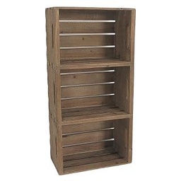 [S-V8034540000] Scaffale in legno rettangolare a 3 piani, dimensioni cm35,5x19h72
