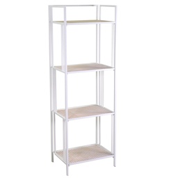 [S-V6455080000] Scaffale in metallo con 4 ripiani bianco - Dimensioni: 45x34x122/135 cm