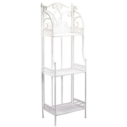 [S-V6438410000] Scaffale in metallo bianco con 3 ripiani - Dimensioni: 35x31x124 cm