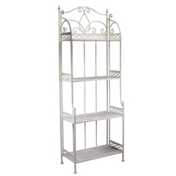 [S-V6435760000] Scaffale metallo bianco 4 ripiani - Dimensioni: 59x31x164 cm