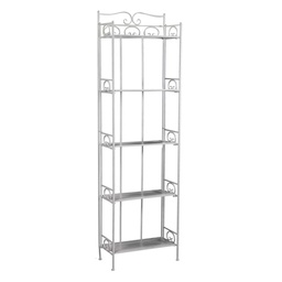 [S-V6459480000] Scaffale classico con 5 ripiani bianco - Misure: 47x23x160 cm
