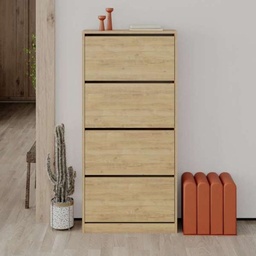 [S-FZ97987] Scarpiera a ribalta rovere con 4 ante L73 x P26 x 154.5H cm