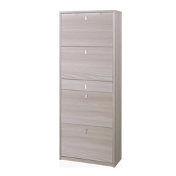 [S-ASK569OLOLK] Scarpiera con 4 ante e 1 cassetto Olmo Chiaro 63x29x164 cm