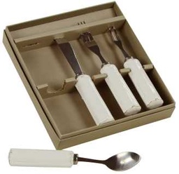 [S-V9171360000] Scatola per dolci in petra con posate - 18 x 16,5 x 3,5 cm