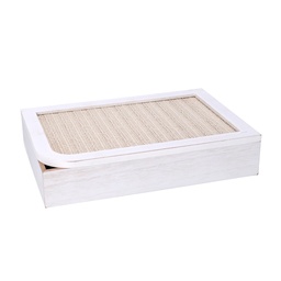[S-V5962310000] Scatola portathe legno bianco rettangolare 20x6x29 cm