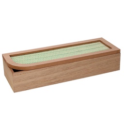 [S-V5962260000] Scatola portathe legno marrone rettangolare 29x10x6 cm