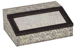 [S-V9131340000] Scatola Rettangolare Bianco-Nera 24x18x9,5 cm