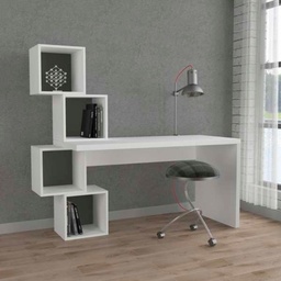 [96880] Scrivania con libreria Balance bianca