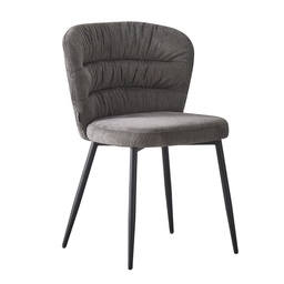 [S-FZ100001] Sedia Imbottita Klontar in Tessuto Grigio  79x56x57.5 cm