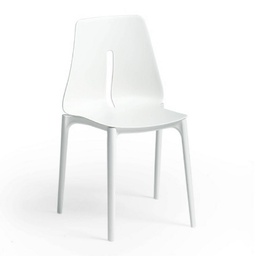 [S-FZ94751] Sedia Oblong polipropilene bianco